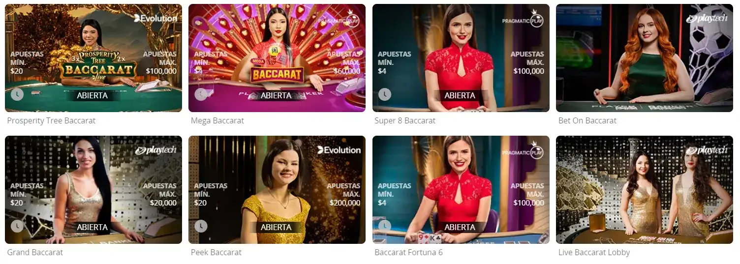 Juega acompañado por las mejores crupieres mesas baccarat